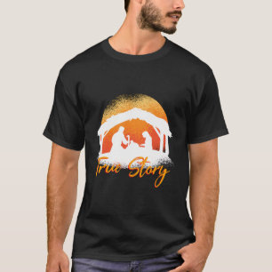 True Story Christmas Nativity Scene Manger Catholi T-Shirt