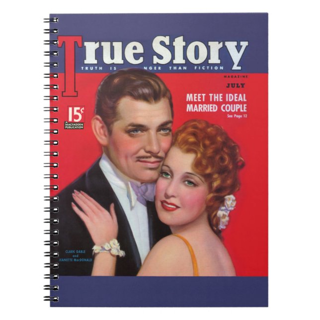 True Story - Clark Gable & Jeanette MacDonald Notebook (Front)