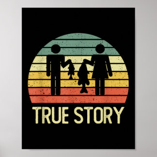 True Story Funny Fishing Couple Vintage Quote _1 Poster