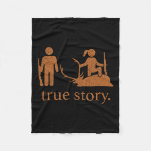 True-story Hunting Lover Hunter  Fleece Blanket