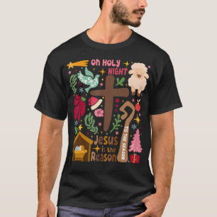 True Story Jesus Christmas Nativity Scene Christia T-Shirt