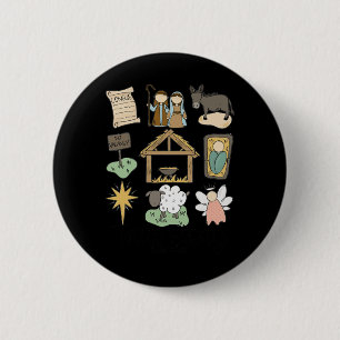 True Story Luke Jesus Nativity Religious Christian 6 Cm Round Badge