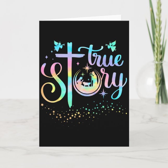 True Story Nativity Christmas Baby Jesus Religious Card (Front)