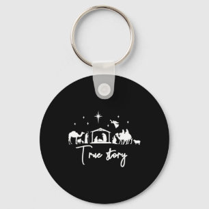 True story nativity christmas baby key ring