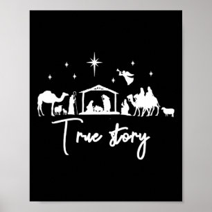 True story nativity christmas baby poster