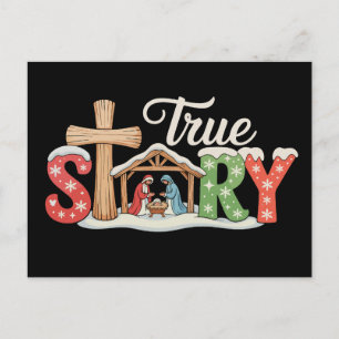 True Story Nativity Christmas Jesus Xmas Christian Holiday Postcard