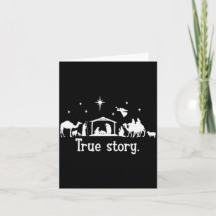 True Story Nativity Manger Christmas Baby Jesus Ki Card