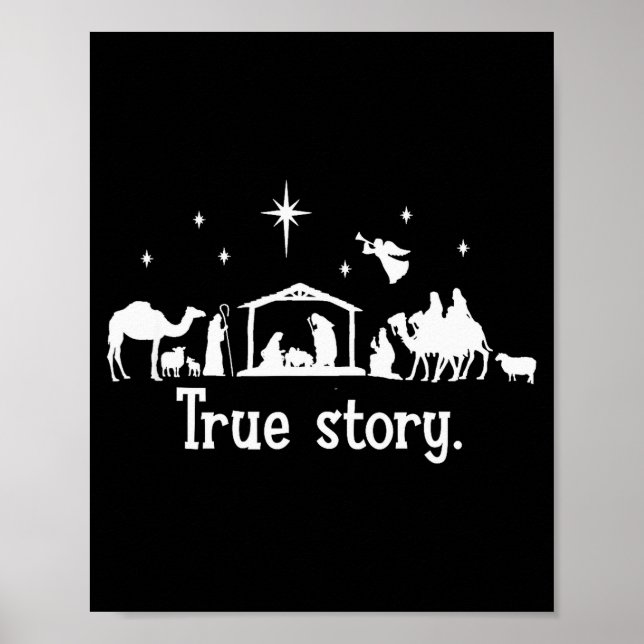True Story Nativity Manger Christmas Baby Jesus Ki Poster (Front)