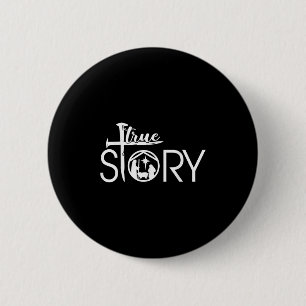 True Story Of Jesus Birth Christmas Nativity Chris 6 Cm Round Badge