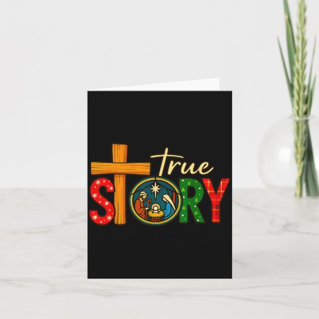 True Story Of Jesus Birth Christmas Nativity Chris Card (Front)