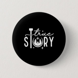 True Story Of Jesus Birth Christmas Nativity Scene 6 Cm Round Badge