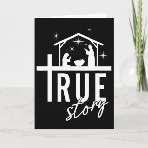 True Story Of Jesus Birth Christmas Nativity Scene Card