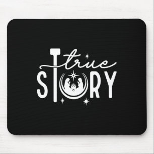 True Story Of Jesus Birth Christmas Nativity Scene Mouse Pad