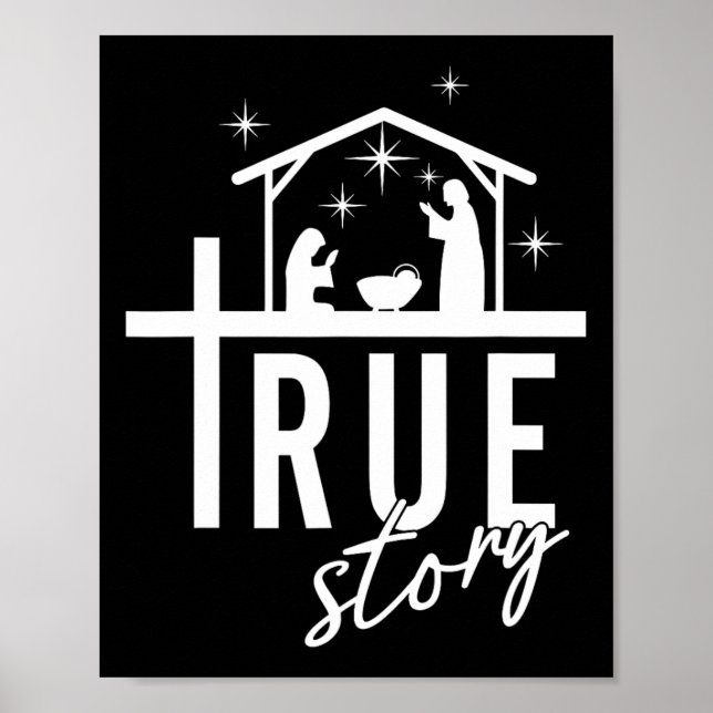 True Story Of Jesus Birth Christmas Nativity Scene Poster (Front)