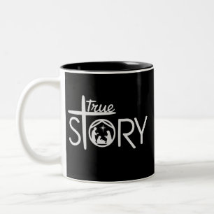 True Story of Jesus Birth Christmas Nativity Xmas Two-Tone Coffee Mug