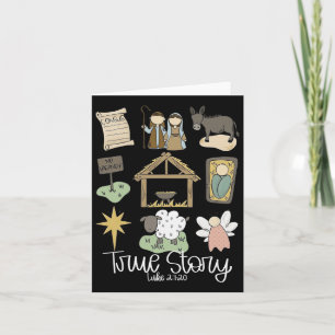 True-story Retro Christmas Christian Religious Xma Card