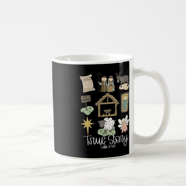True-Story Retro Christmas Christian Religious Xma Coffee Mug (Right)