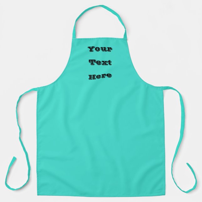 True Turquoise Blue Green Southwestern Solid Colou Apron (Front)