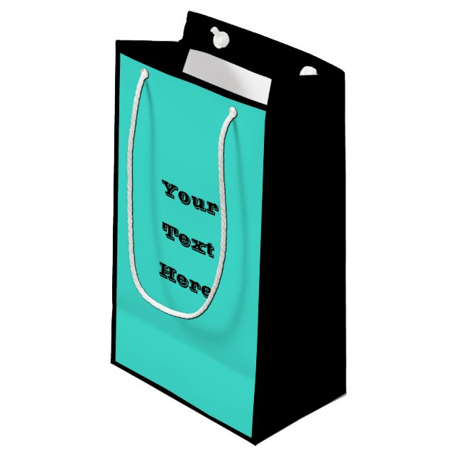 True Turquoise Blue Green Southwestern Solid Colou Small Gift Bag (Front Angled)