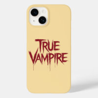 True Vampire Gothic Dripping Blood Text Design