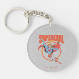 True Vintage Supergirl Flying Graphic Key Ring