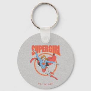 True Vintage Supergirl Flying Graphic Key Ring