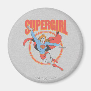 True Vintage Supergirl Flying Graphic Magnet