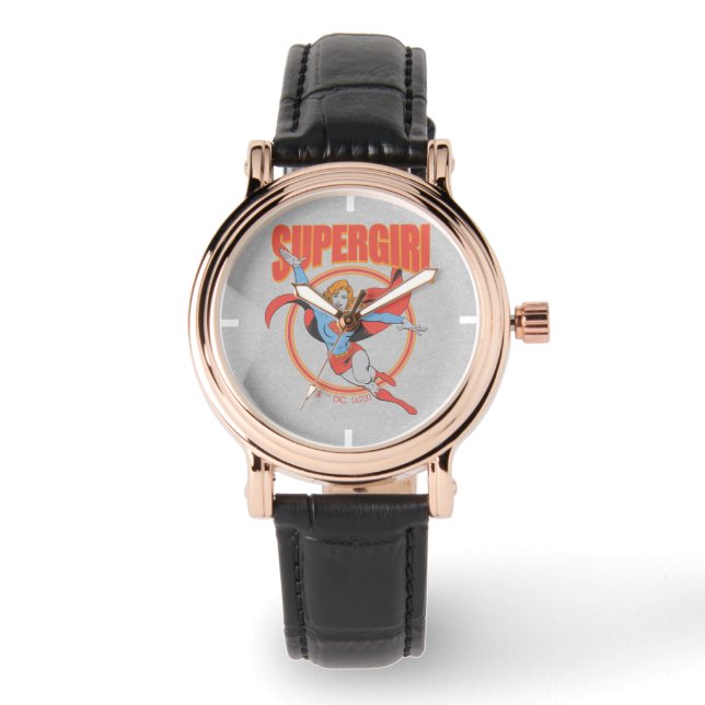 True Vintage Supergirl Flying Graphic Watch (Front)
