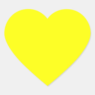 True Yellow Fluo Delight to Customise Heart Sticker