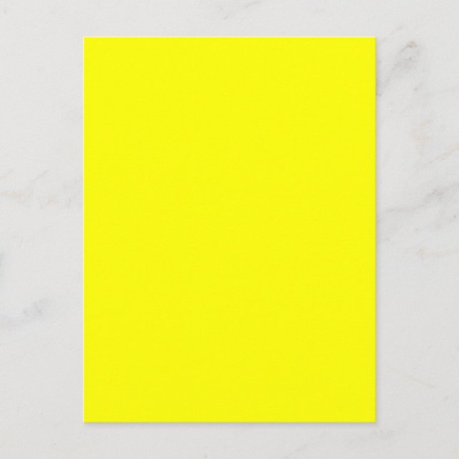 True Yellow Fluo Delight to Customise Postcard (Front)
