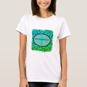 "#truestory" cross leopard print heart T-Shirt