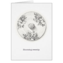 Truffle on a plate pencil illustration