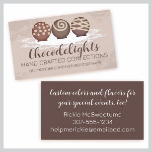 truffles chocolate candy candies confections business card
