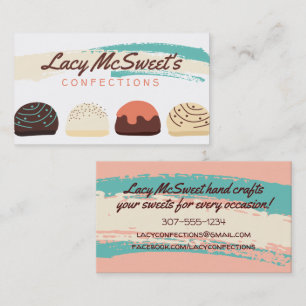 Truffles chocolate candy confections confectionary business card