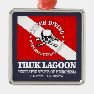 Truk Lagoon (best wrecks) Metal Ornament