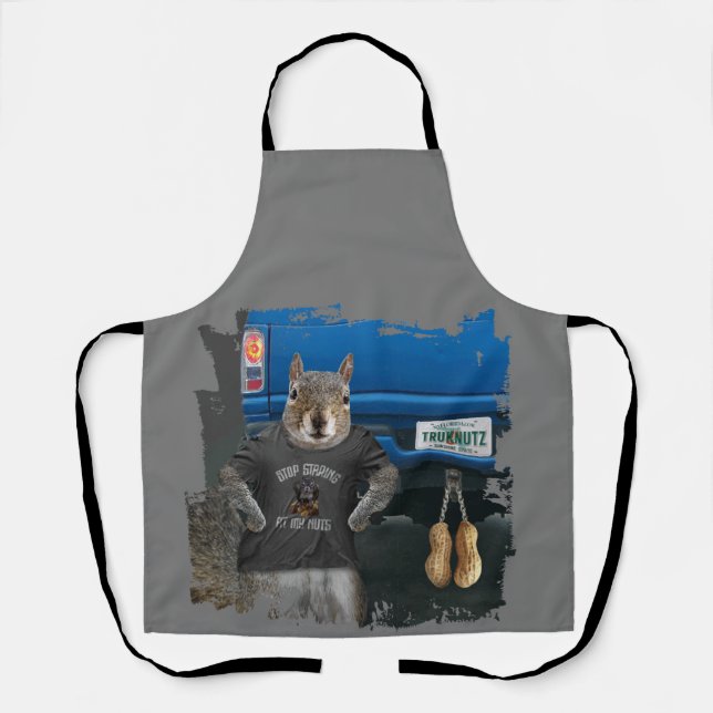 Truk Nutz - funny squirrel truck nuts Apron (Front)