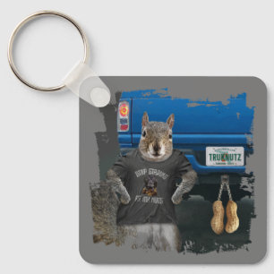 Truk Nutz - funny squirrel truck nuts Key Ring