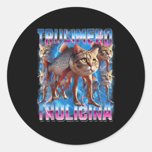 Trulimero-trulicina Italian-brainrot Funny Gen Z M Classic Round Sticker