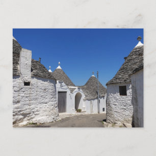 Trulli houses in Alberobello, Puglia postcard