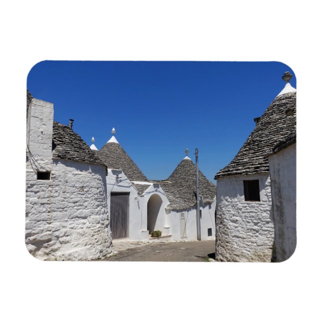 Trulli houses in Alberobello rectangular magnet (Horizontal)