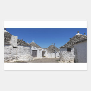 Trulli houses in Alberobello rectangular sticker