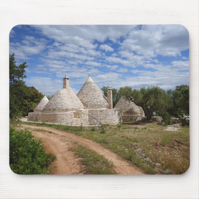 Trulli houses in Puglia/Apulia Mouse Pad (Front)