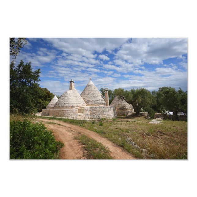 Trulli houses in Puglia/Apulia Photo Print (Front)