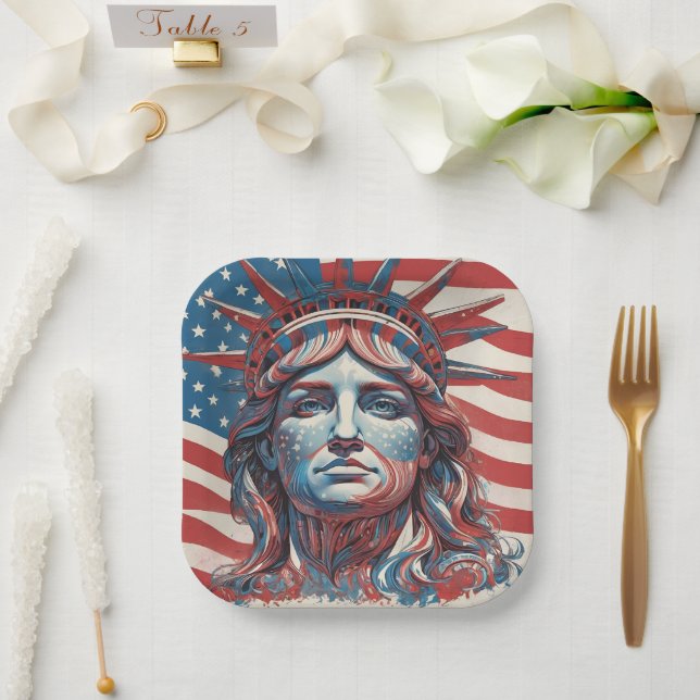 Truly America Paper Plate (Wedding)
