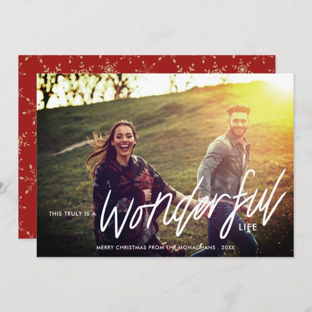 Truly Wonderful Life | Photo Filtered Christmas Holiday Card (Front/Back)