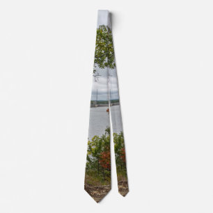 Truman Dam Autumn Framed Neck Tie