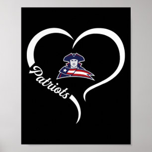 Truman Patriots Logo Half Heart Slogan Hs  Poster