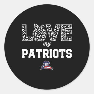 Truman Patriots Logo Love My Team Hs Classic Round Sticker