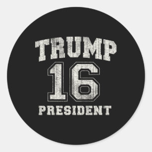 Trump 16 President Classic Round Sticker