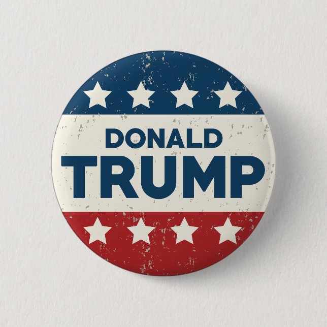 TRUMP 2016 6 CM ROUND BADGE (Front)